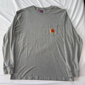 Empyre Gray Long Sleeve Tee with Logo Patch